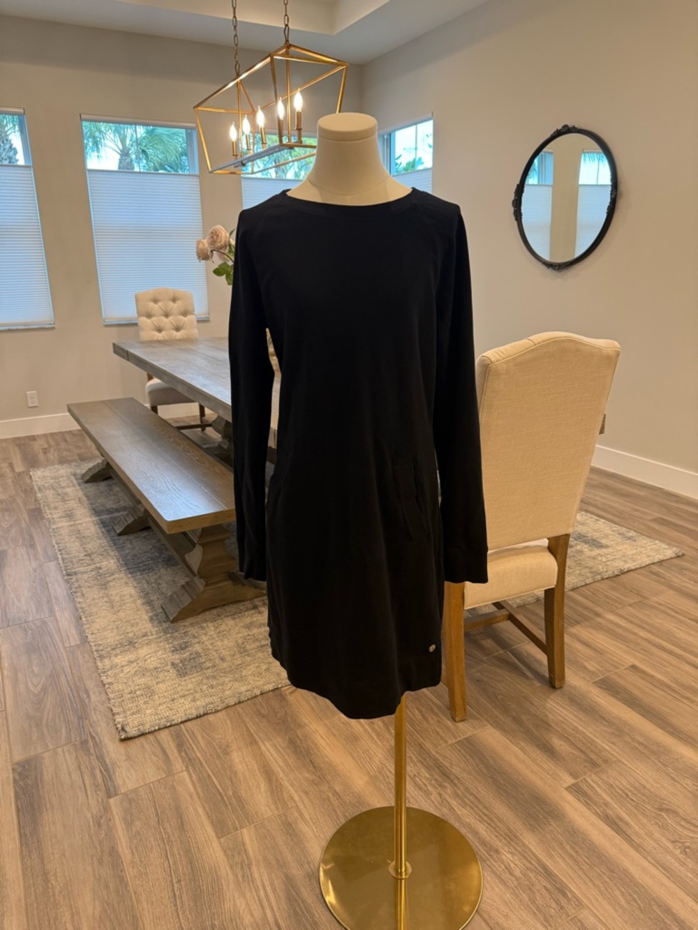 Lilly Pulitzer Black Long-Sleeve Sweater Dress